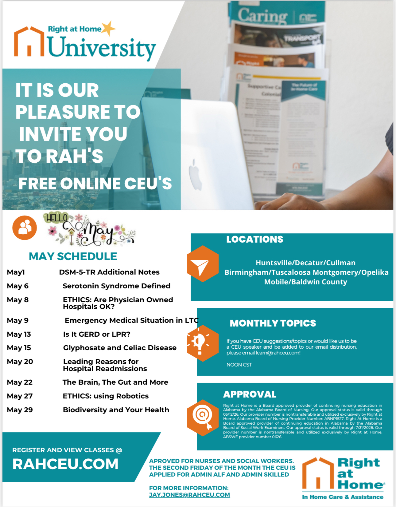 Right at Home-Alabama CEU - The Brain, The Gut and More
